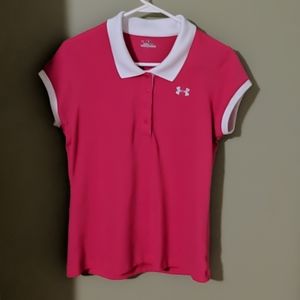 Under Armour pink Polo shirt